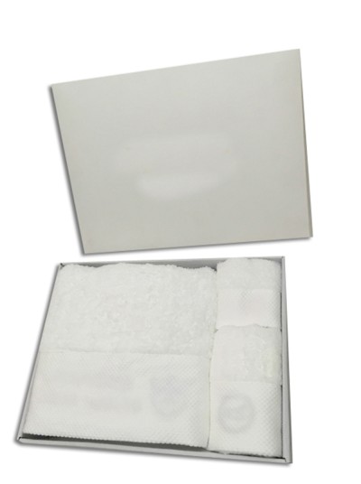 TWLP012  Customize  hotel towel box  make towel box  two towel packaging  design towel box  towel box supplier back view
